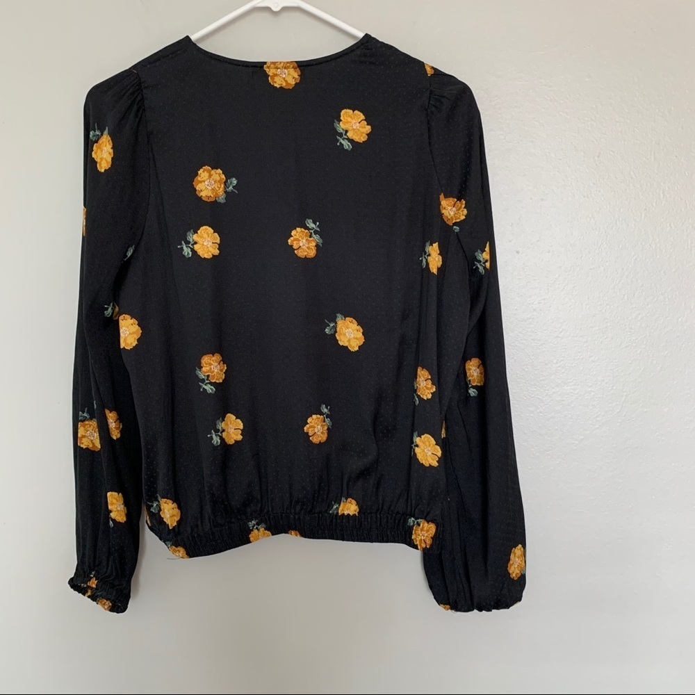 Madewell Bubble Sleeve Wrap Floret Blouse - Picture 9 of 9